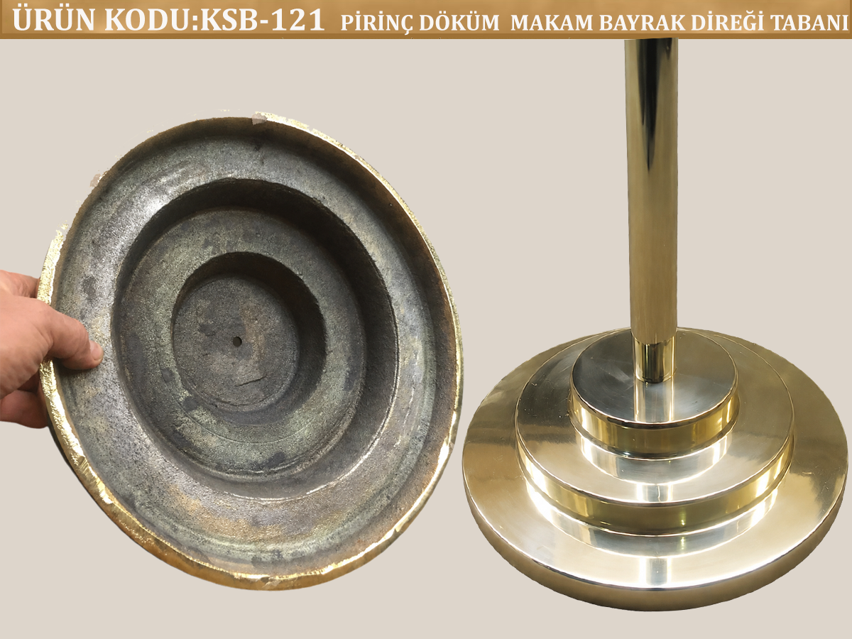 Pirinç Döküm Makam Direği Tabanı