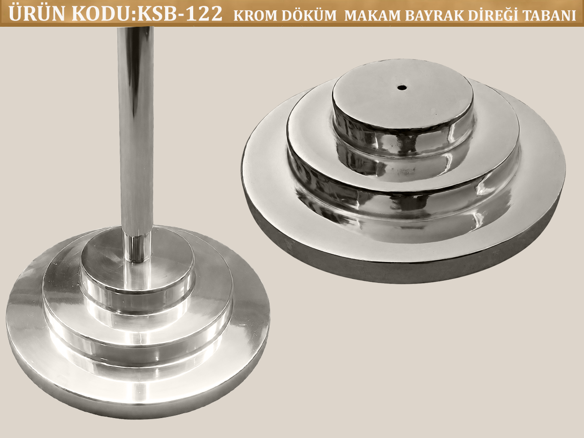 Krom Döküm Bayrak Direği Tabanı
