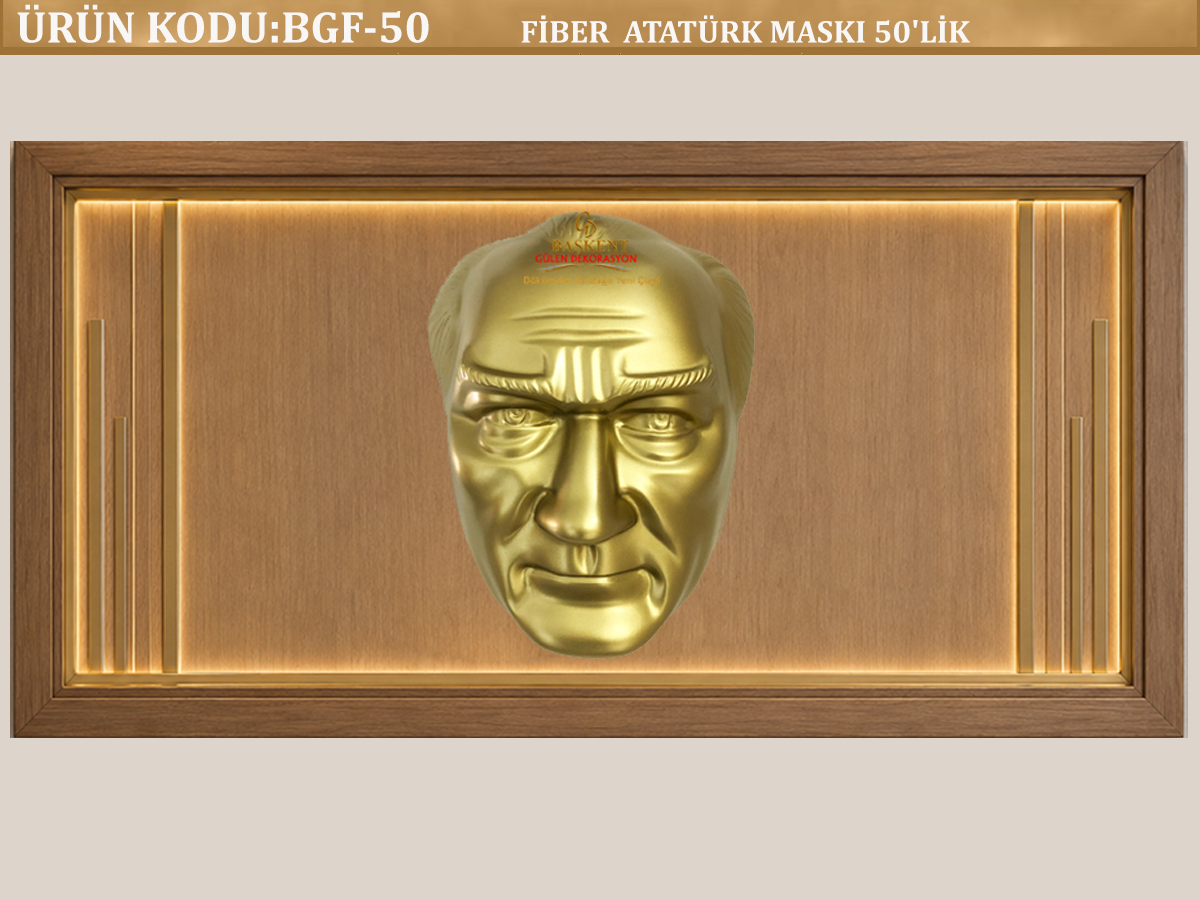FİBER ATATÜRK MASKI 50'LİK