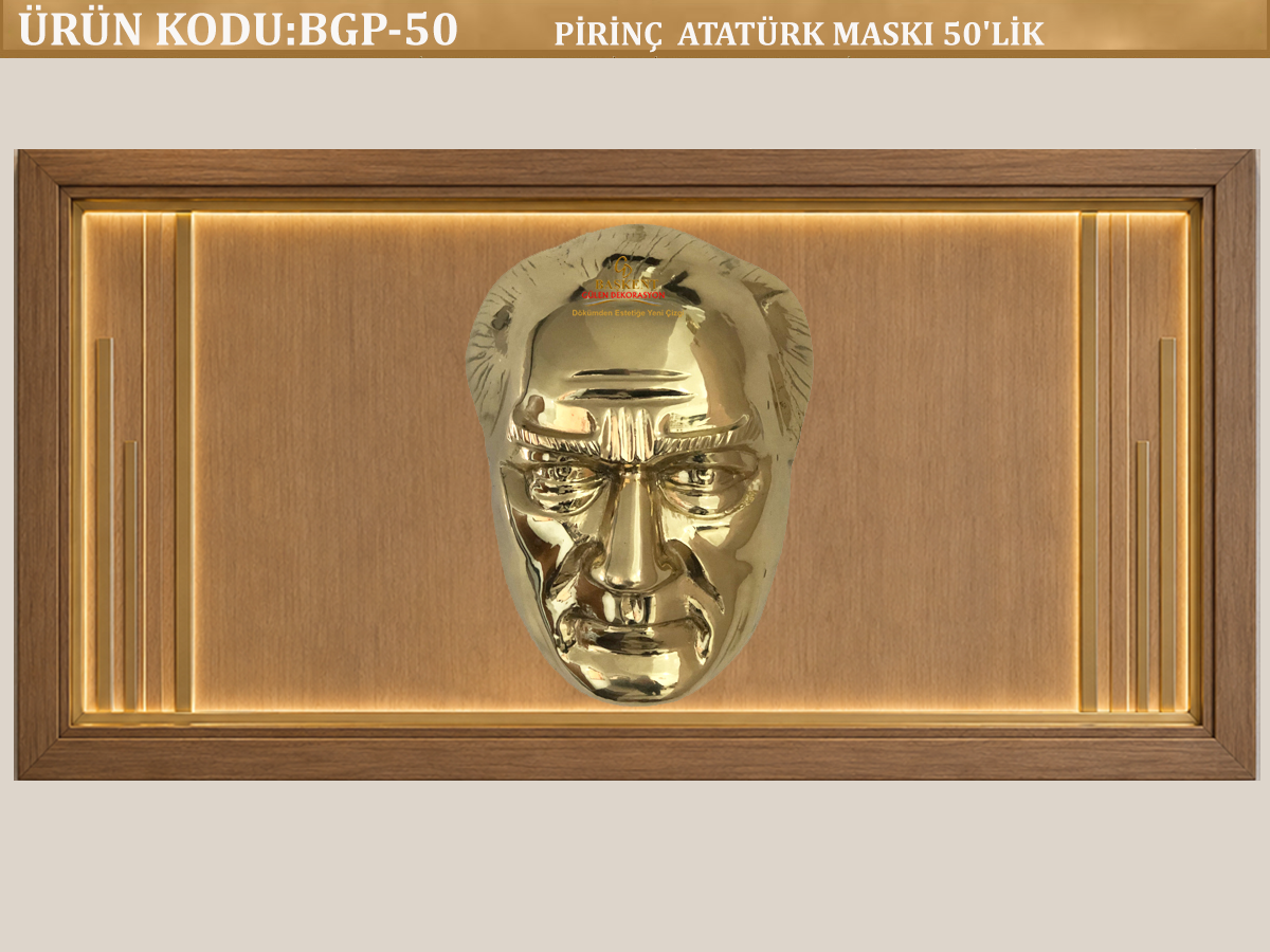 PİRİNÇ ATATÜRK MASKI 50'LİK